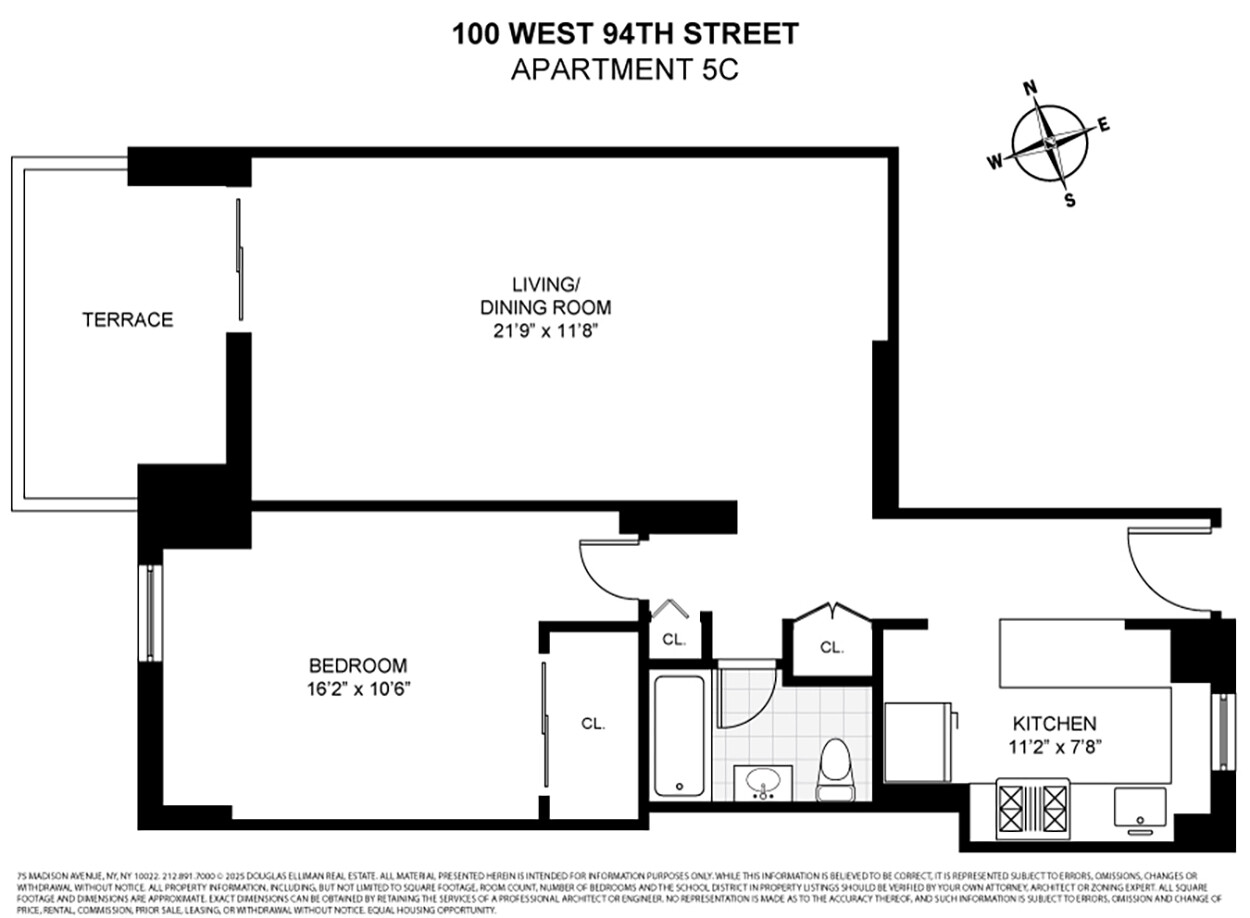 100 West 94th Street, Unit 5C Manhattan, NY 10025 - Photo 7 of 7 a picture of a wall with a white wall and a white wall
