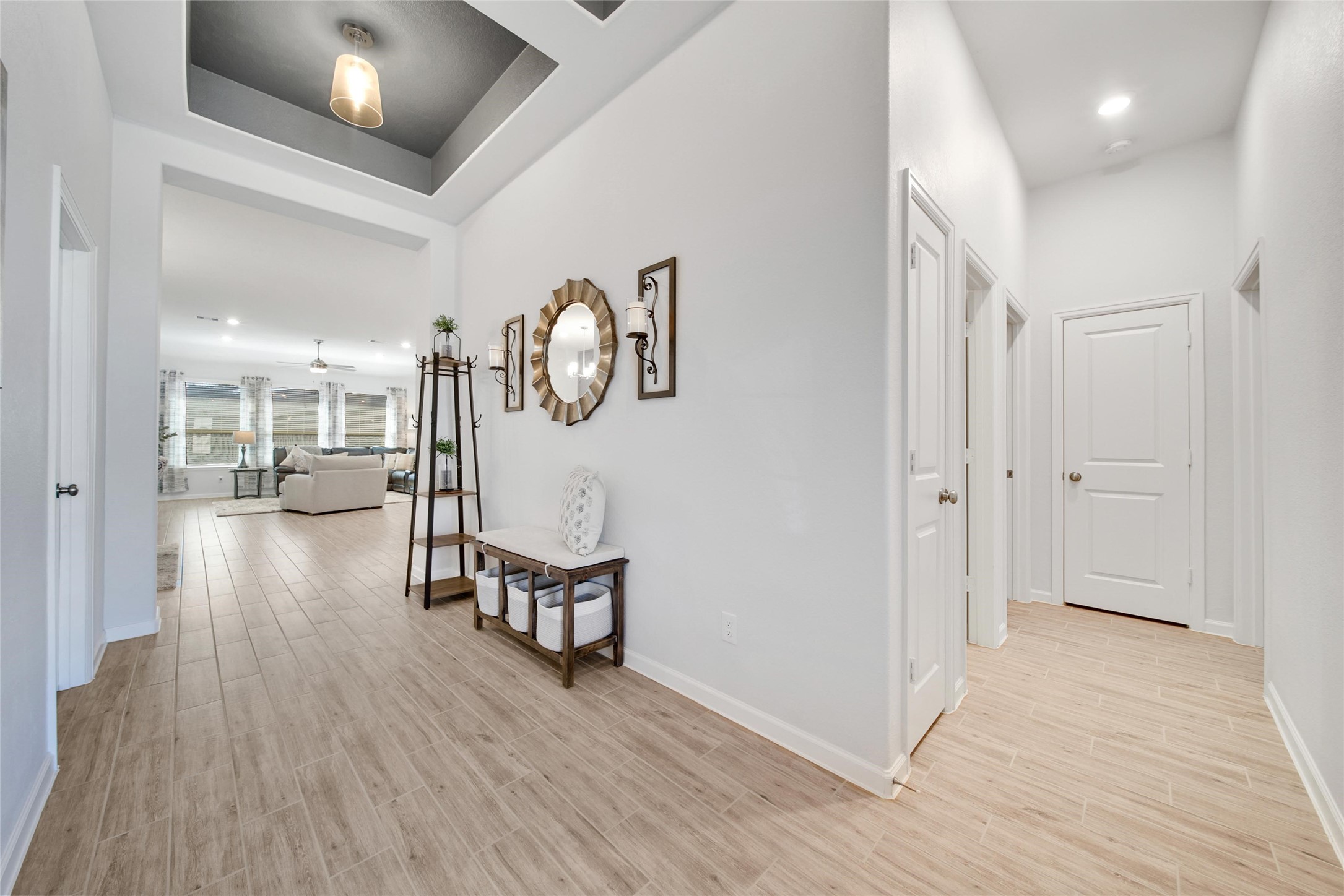 3422 Warwick River Trail Houston, TX 77365 - Photo 5 of 46 a view of a hallway and wooden floor