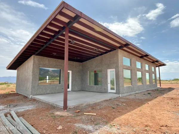 a front view of a house