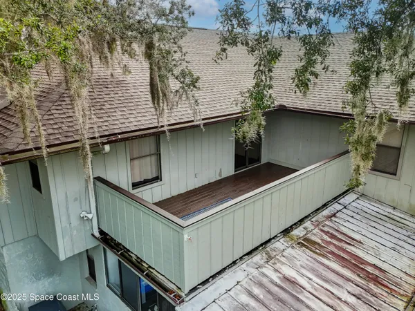 a view of a house with a balcony