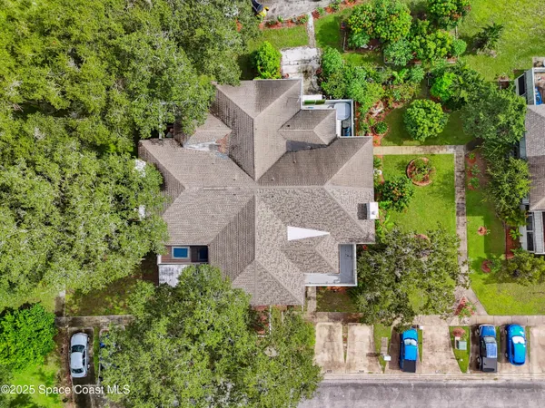 an aerial view of a city