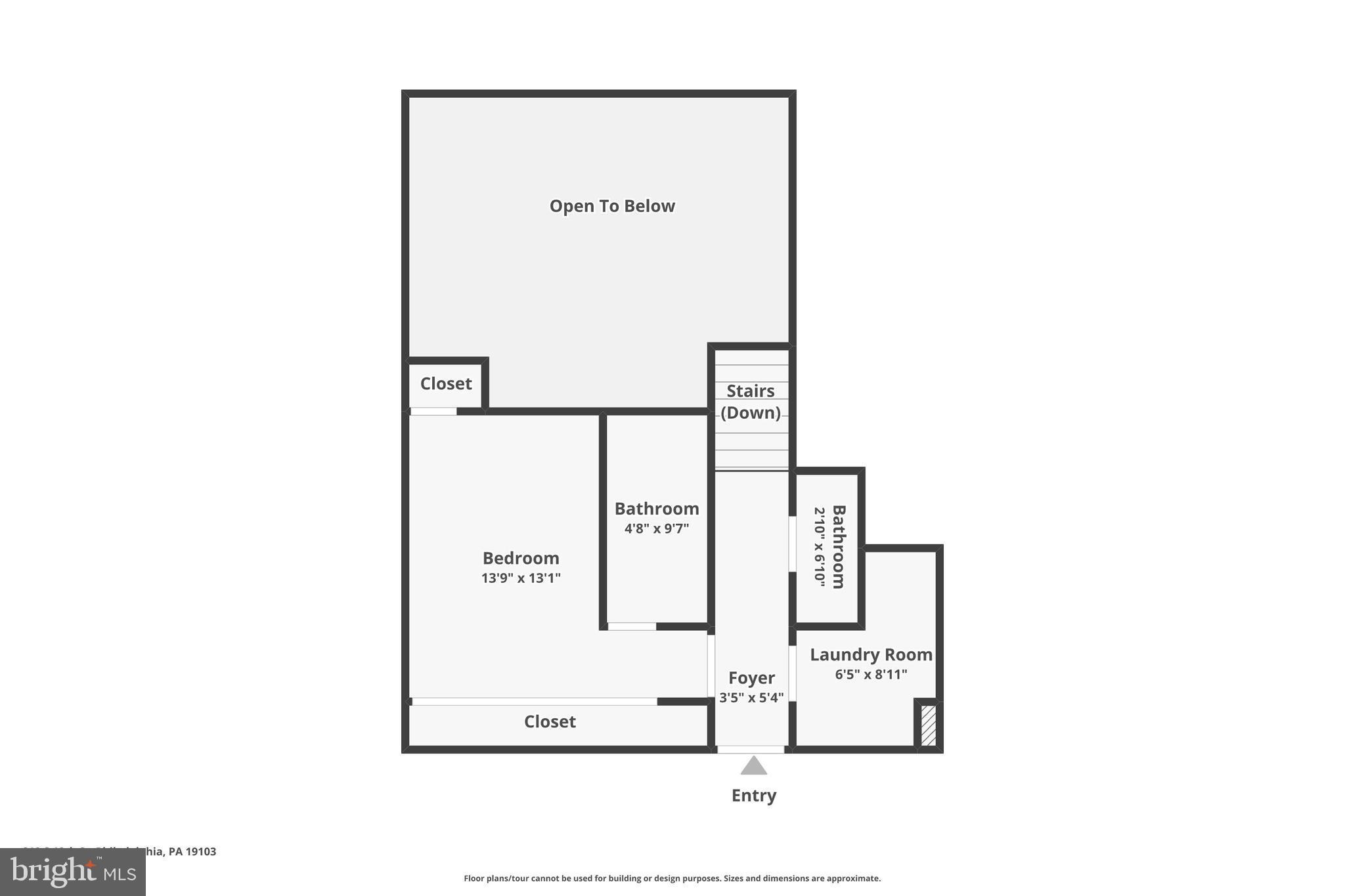 219 South 18th Street, Unit 710 Philadelphia, PA 19103 - Photo 50 of 51 a picture of a floor plan