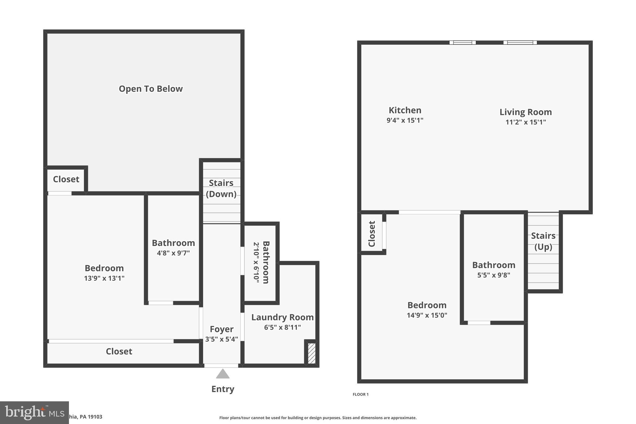 219 South 18th Street, Unit 710 Philadelphia, PA 19103 - Photo 51 of 51 a picture of a floor plan