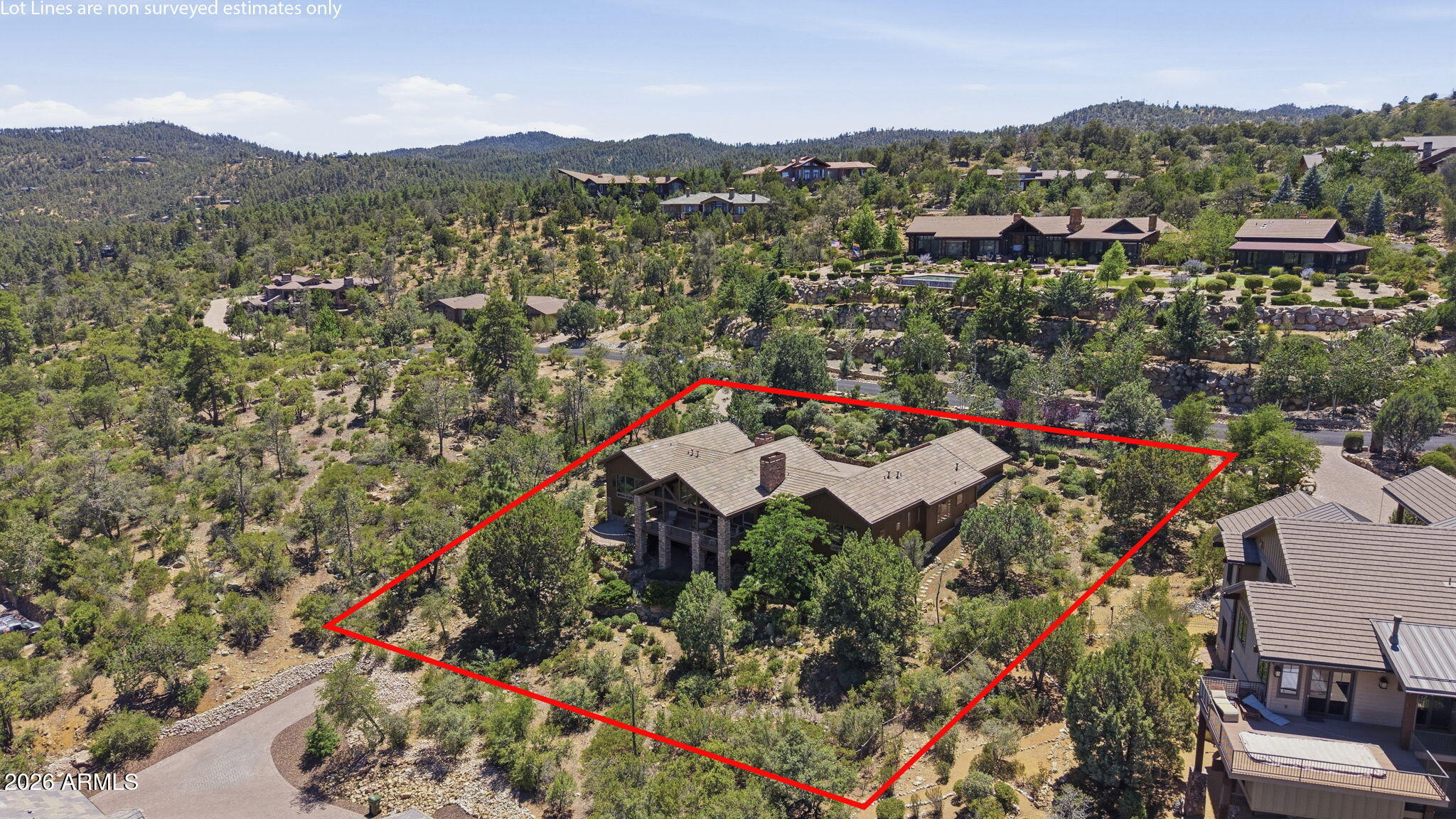 2158 Forest Mountain Road Prescott, AZ 86303 - Photo 70 of 73 Aerial Back Lot Line
