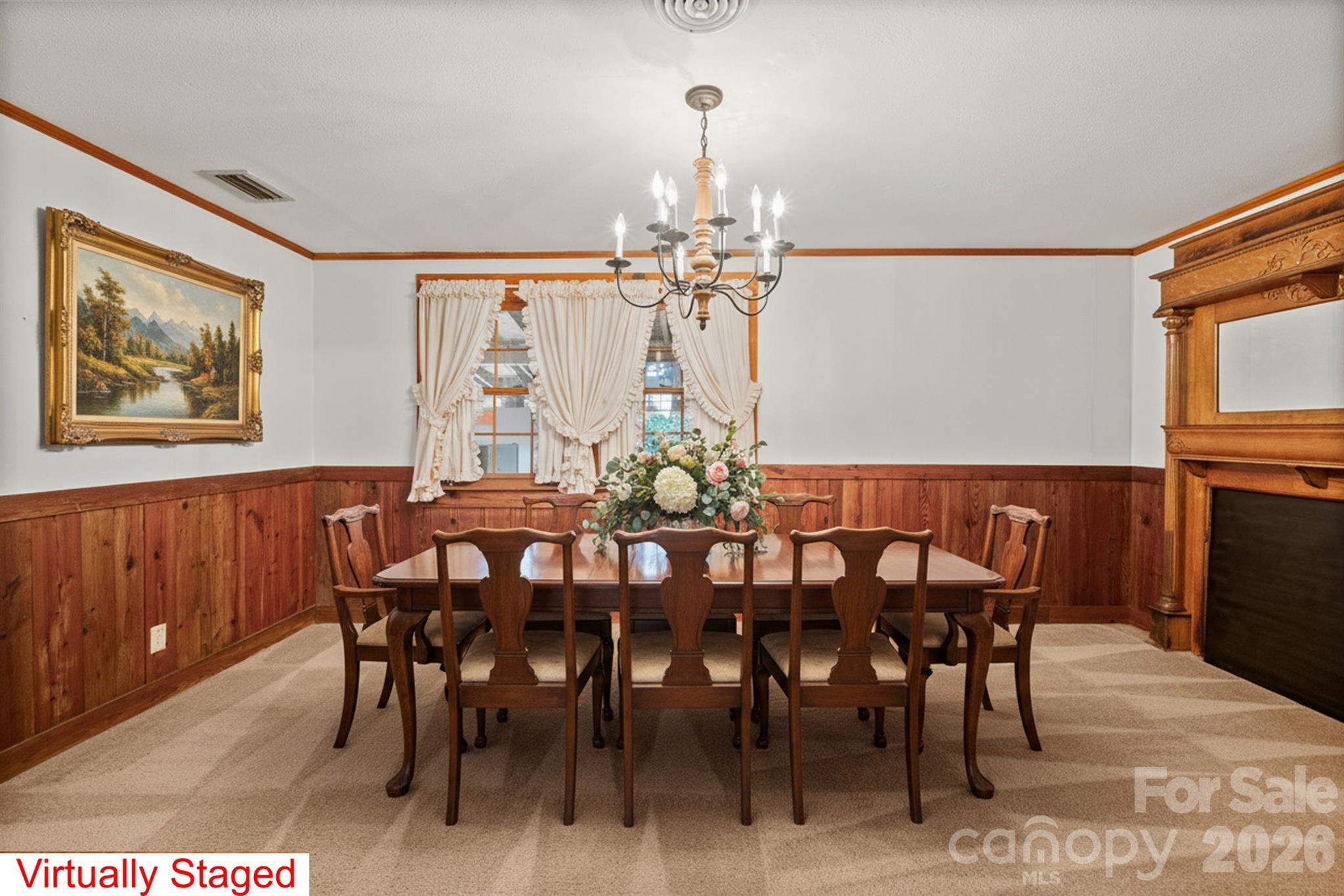 482 Miller Farm Road Statesville, NC 28625 - Photo 40 of 46 a view of a dining room with furniture and chandelier
