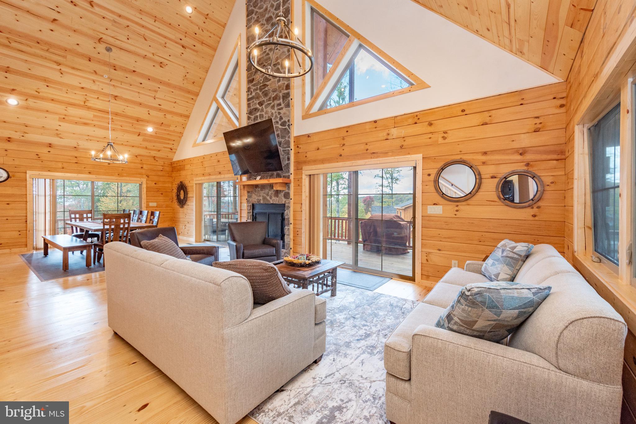 37 Ridgeline Trail McHenry, MD 21541 - Photo 17 of 59 a view of a patio with couches and a fire pit
