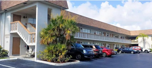 a car parked in front of a building