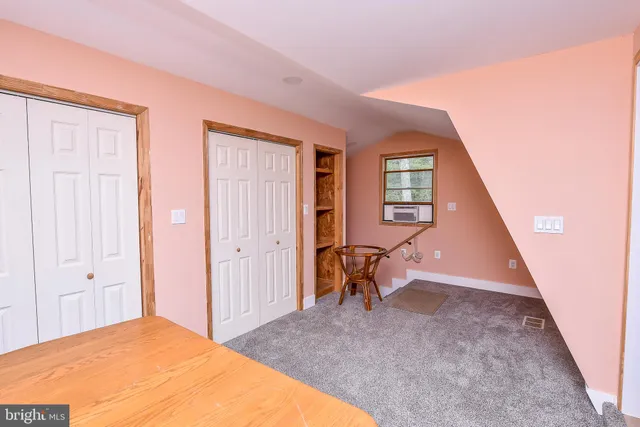 a view of a backyard with a large tree