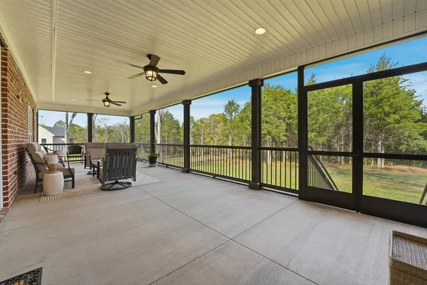 a view of a yard with an outdoor space