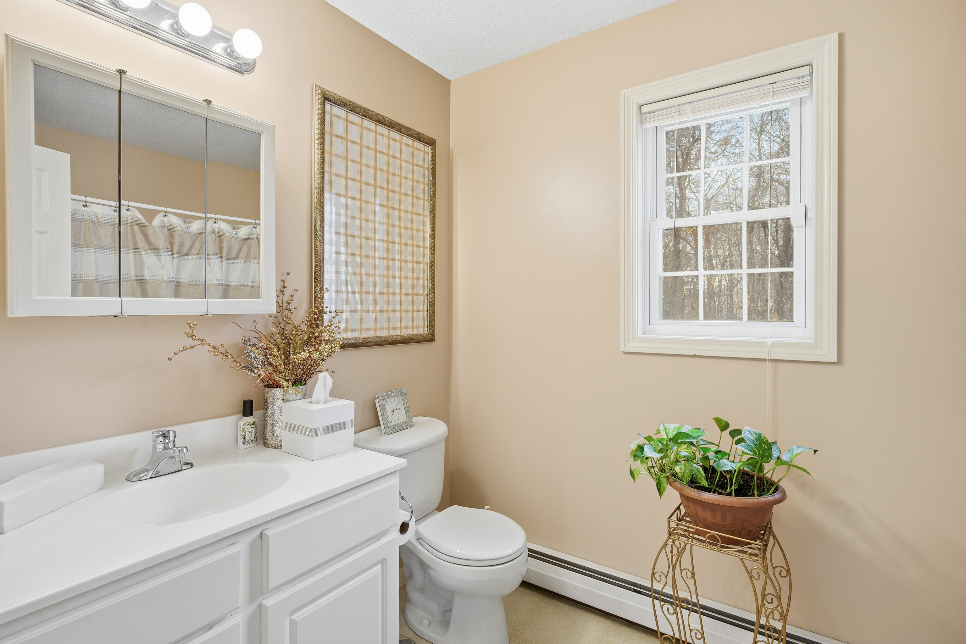 35 Fairfield Lane Bloomfield, CT 06002 - Photo 14 of 40 a bathroom with a sink mirror toilet and next to a window