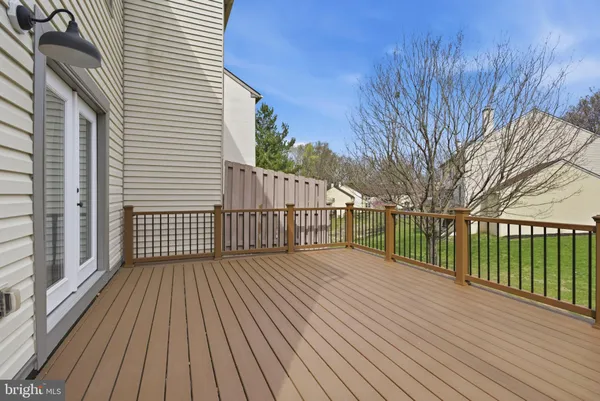 a view of a wooden deck