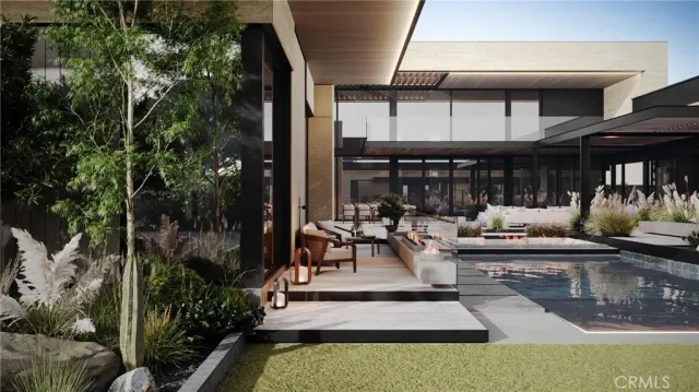 a view of an chairs and tables in patio