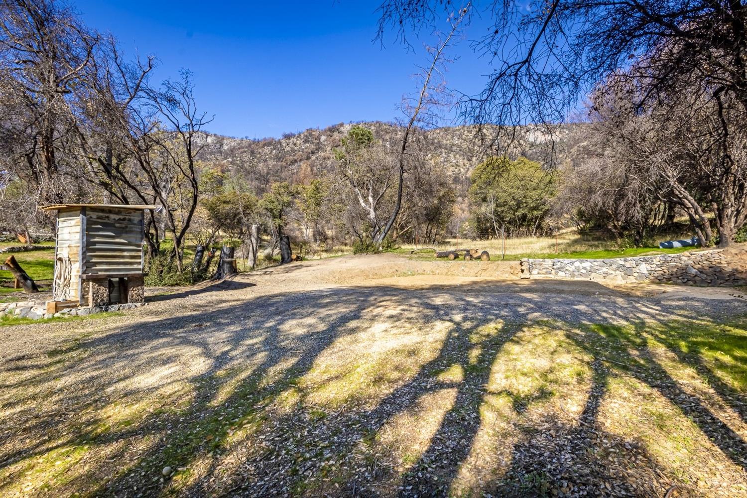 32100 Kinsman Flat Road North Fork, CA 93643 - Photo 52 of 62 a view of a yard with yellow lighting