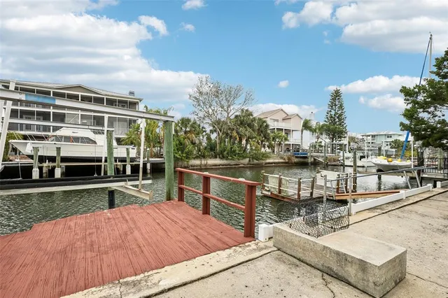 a view of a swimming pool with a patio and plants