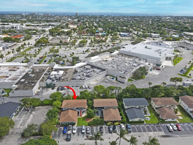 an aerial view of multiple house