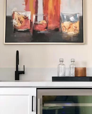 a bedroom with a bed and a closet