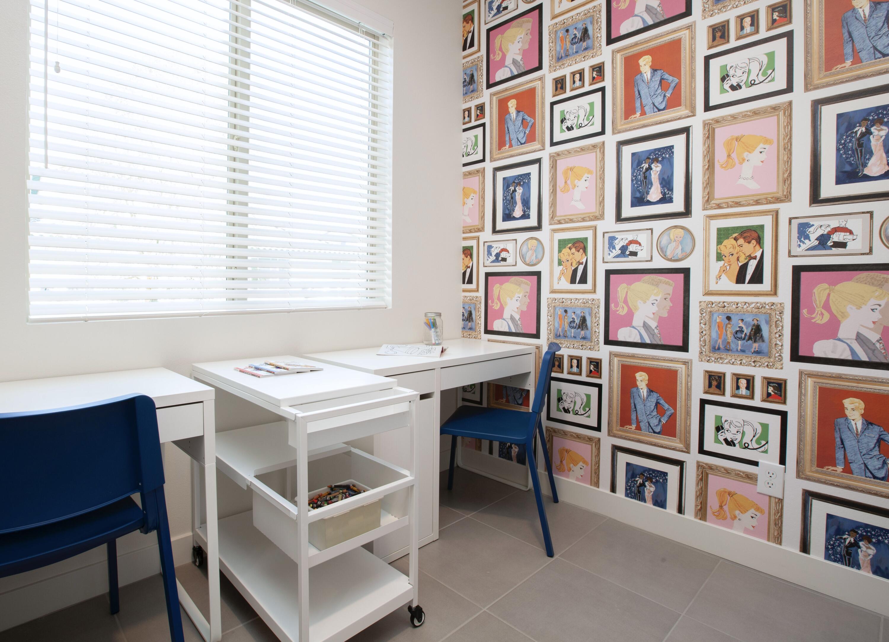 80215 Whisper Rock Way La Quinta, CA 92253 - Photo 40 of 63 a view of a workspace with furniture and a bookshelf