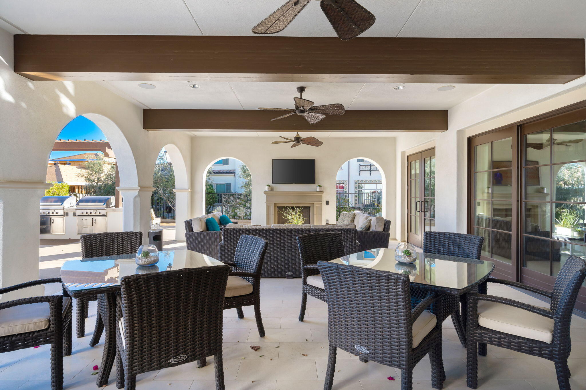 80215 Whisper Rock Way La Quinta, CA 92253 - Photo 54 of 63 a view of a dining room with furniture window and outside view