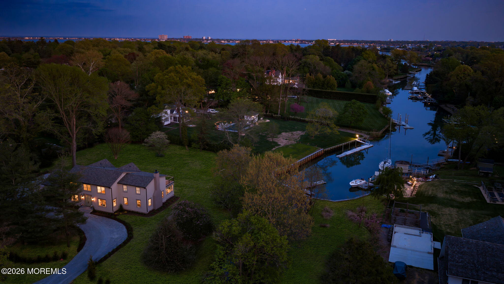 181 Rumson Road Rumson, NJ 07760 - Photo 72 of 79 an aerial view of a house with garden space and street view