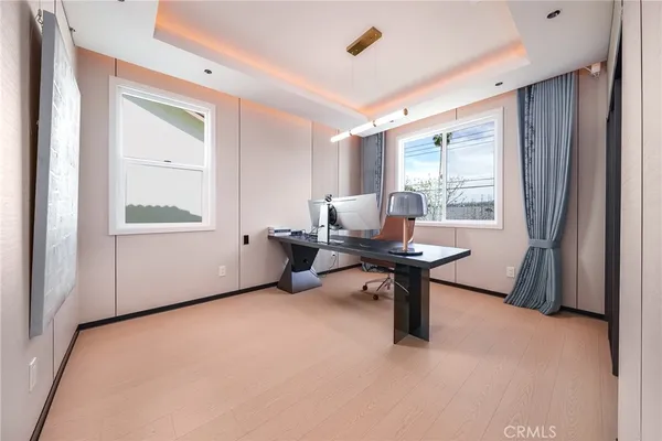 a room with furniture and windows