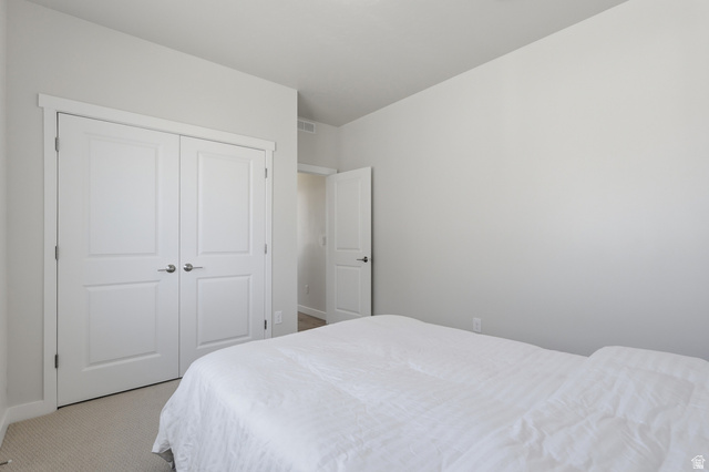 1353 Mapleton Hts Court Mapleton, UT 84664 - Photo 12 of 50 4th Bedroom (Guest) VIEW 2 with light carpet and a closet