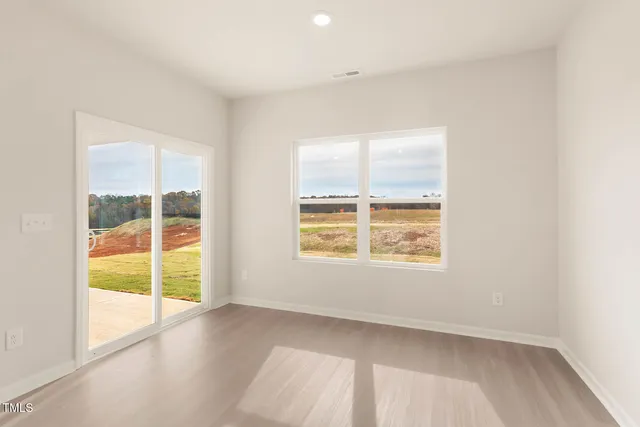 an empty room with a window