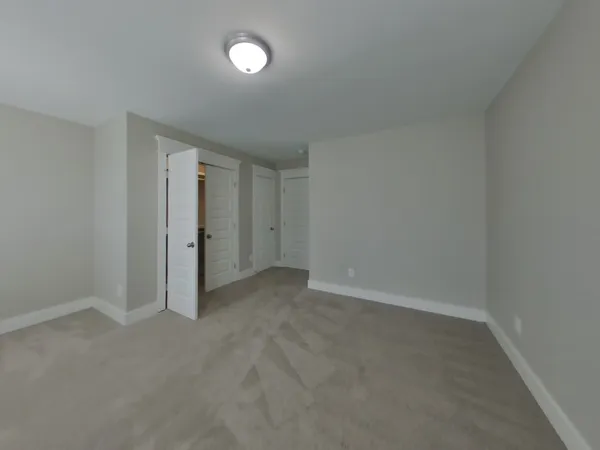 an empty room with an entryway