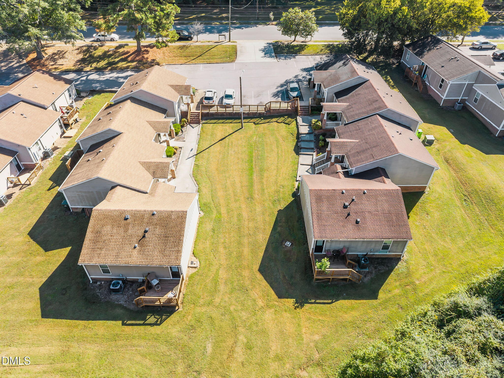 1316 South State Street, Unit D Raleigh, NC 27610 - Photo 35 of 36 an aerial view of residential house with swimming pool