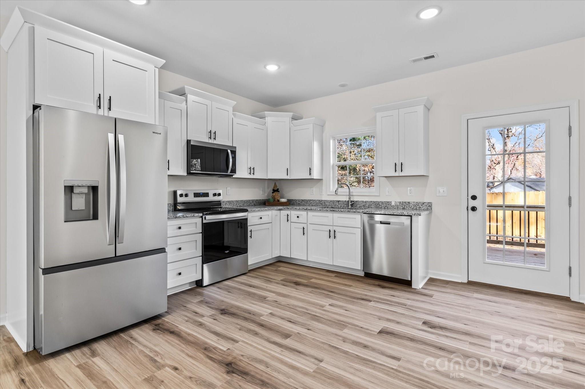 402 North Ward Avenue High Point, NC 27262 - Photo 7 of 24 a kitchen with stainless steel appliances a refrigerator sink and microwave