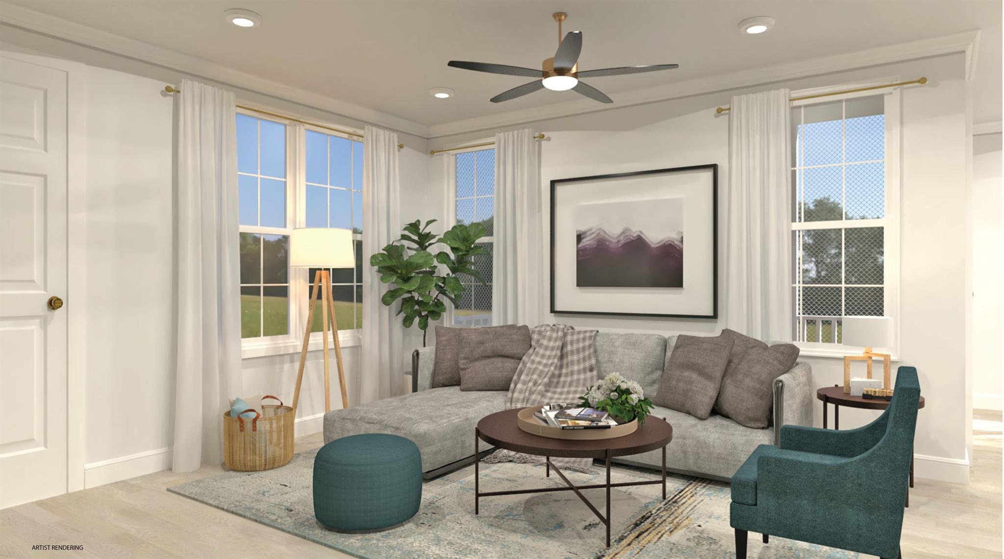 100 Rogers Avenue, Unit 301 Westhampton Beach, NY 11978 - Photo 4 of 13 a living room with furniture and a large window