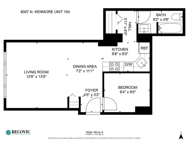 $1,795 | 6007 North Kenmore Avenue, Unit 104, Chicago, IL 60660