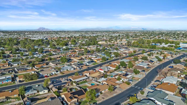 an aerial view of a city