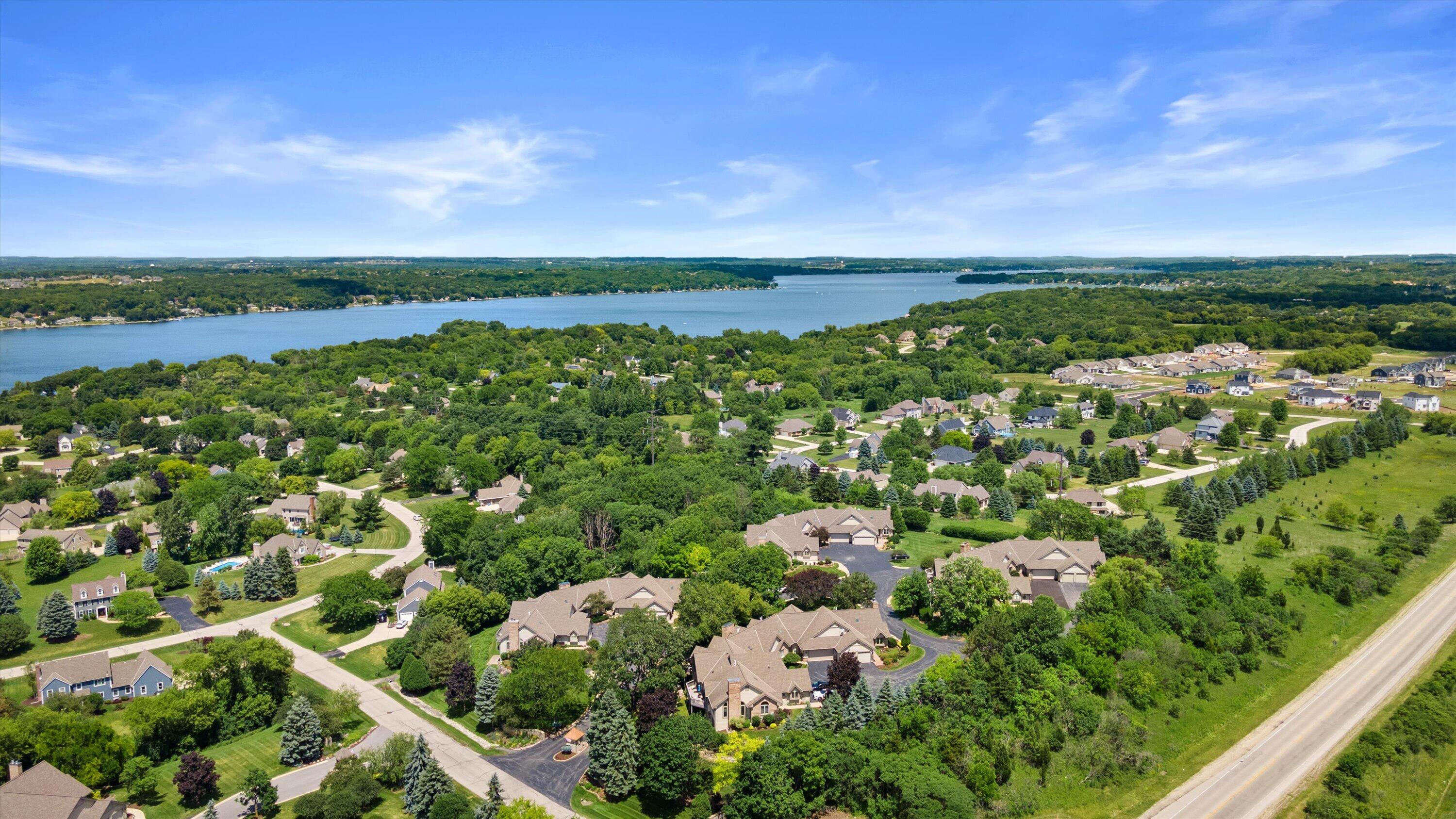 N14-w30046 High Ridge Road Delafield, WI 53072 - Photo 49 of 56 Aerial View of Pewaukee Lake of Condo
