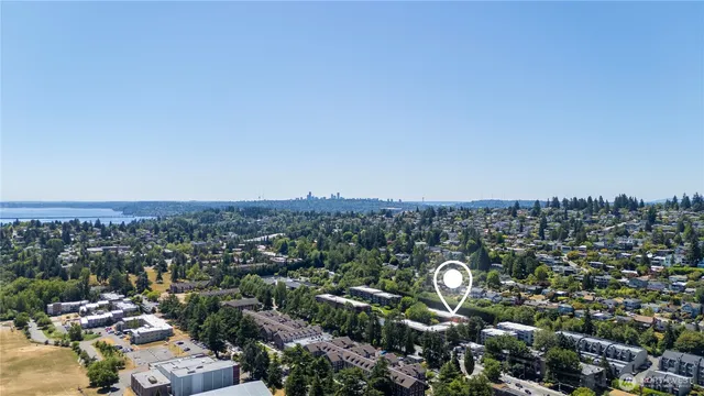 an aerial view of a city