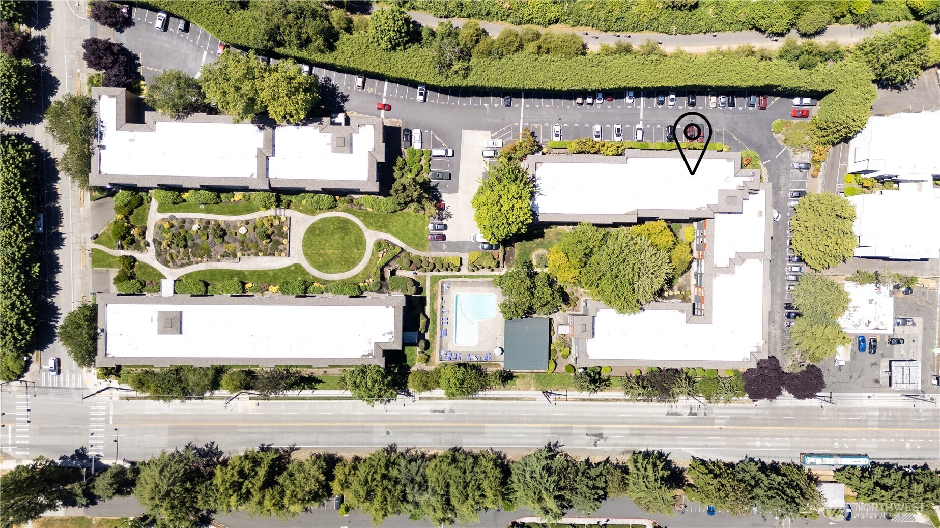 7021 Sand Point Way Northeast, Unit B201 Seattle, WA 98115 - Photo 28 of 29 an aerial view of a