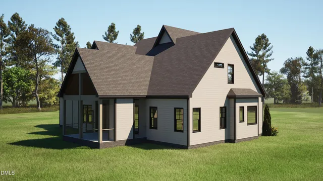 a front view of house with an garden and entertaining space