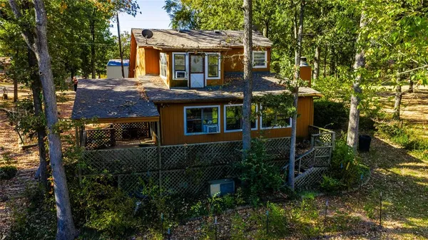 a view of street with houses