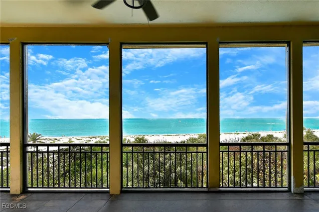 a view of sky from balcony