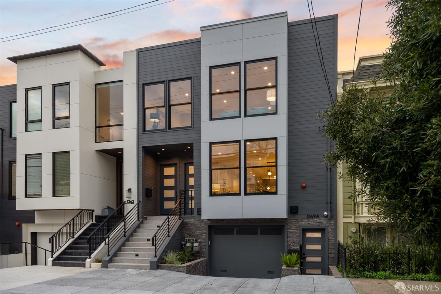 1369-1371 Sanchez Street San Francisco, CA 94131 - Photo 1 of 1 a front view of a building with a yard
