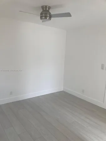 an empty room with a workbench