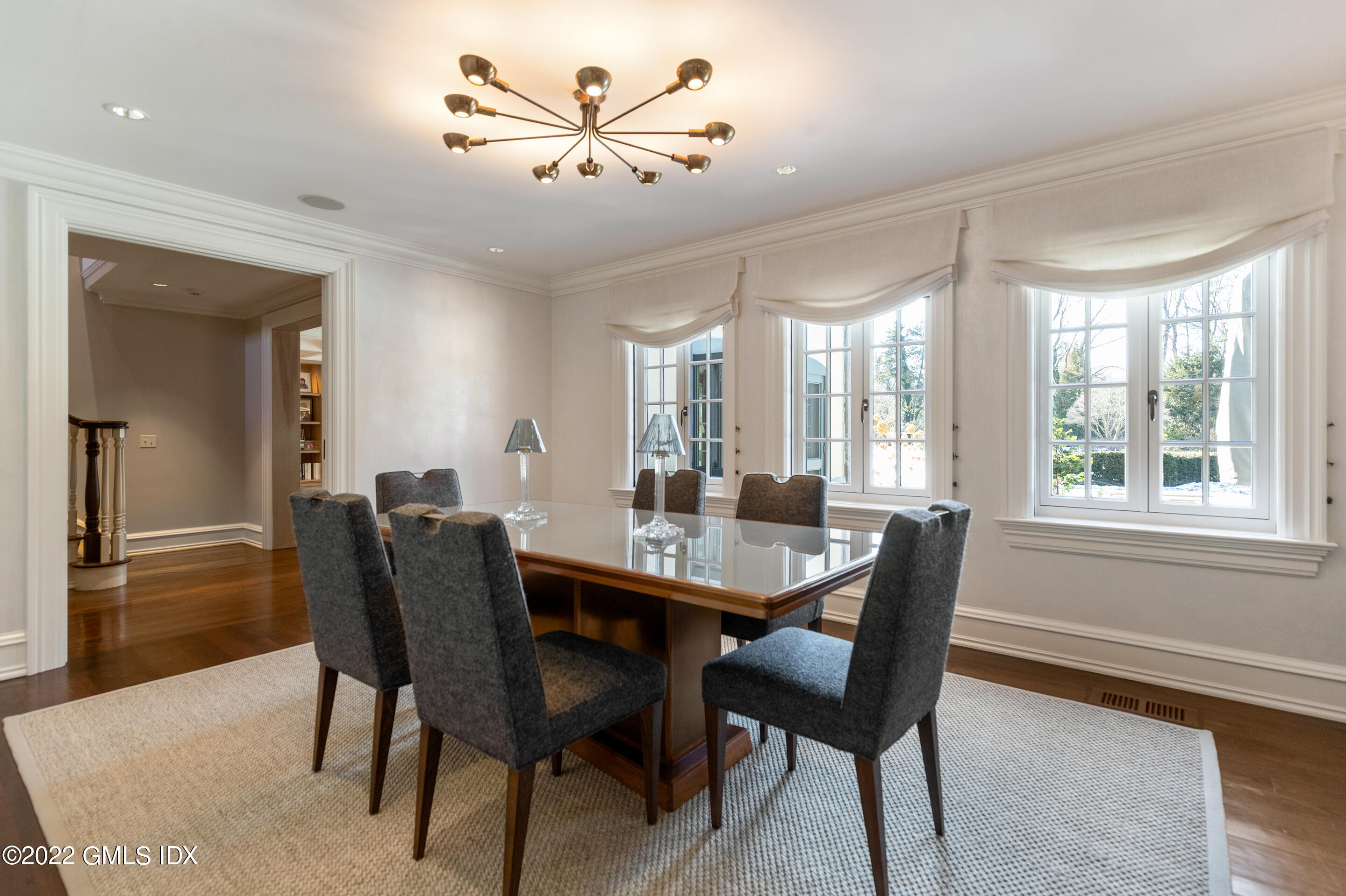 266 Round Hill Road Greenwich, CT 06831 - Photo 14 of 27 a view of a dining room with furniture and window