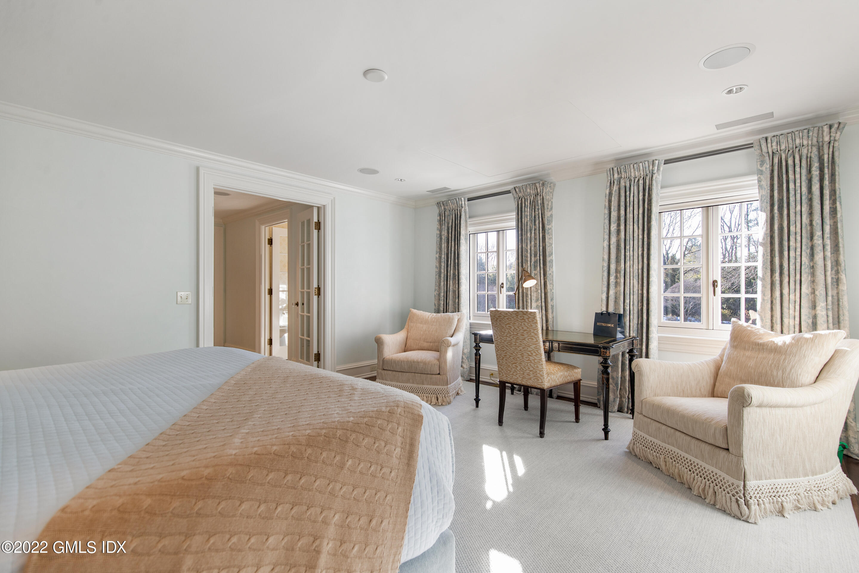 266 Round Hill Road Greenwich, CT 06831 - Photo 19 of 27 a living room with furniture and a large window