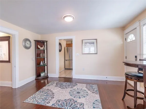 a view of a livingroom with furniture and window
