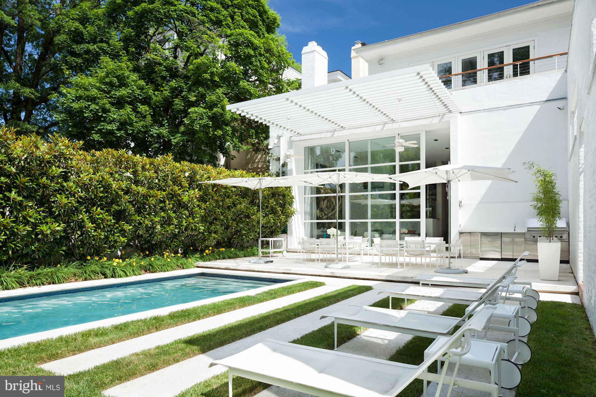 3304 R Street Northwest Washington, DC 20007 - Photo 2 of 27 Rear Terrace and Pool