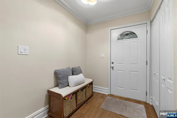 a view of a kitchen from the hallway
