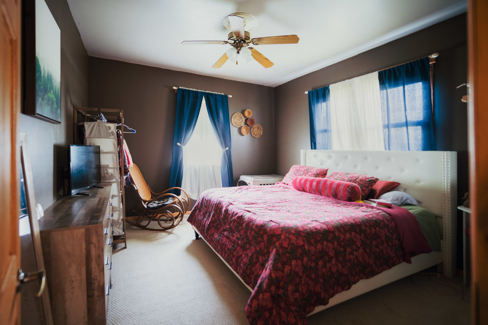 3915 East 758th Road Triumph, IL 61371 - Photo 7 of 15 a bedroom with a bed and a flat tv screen on the dresser