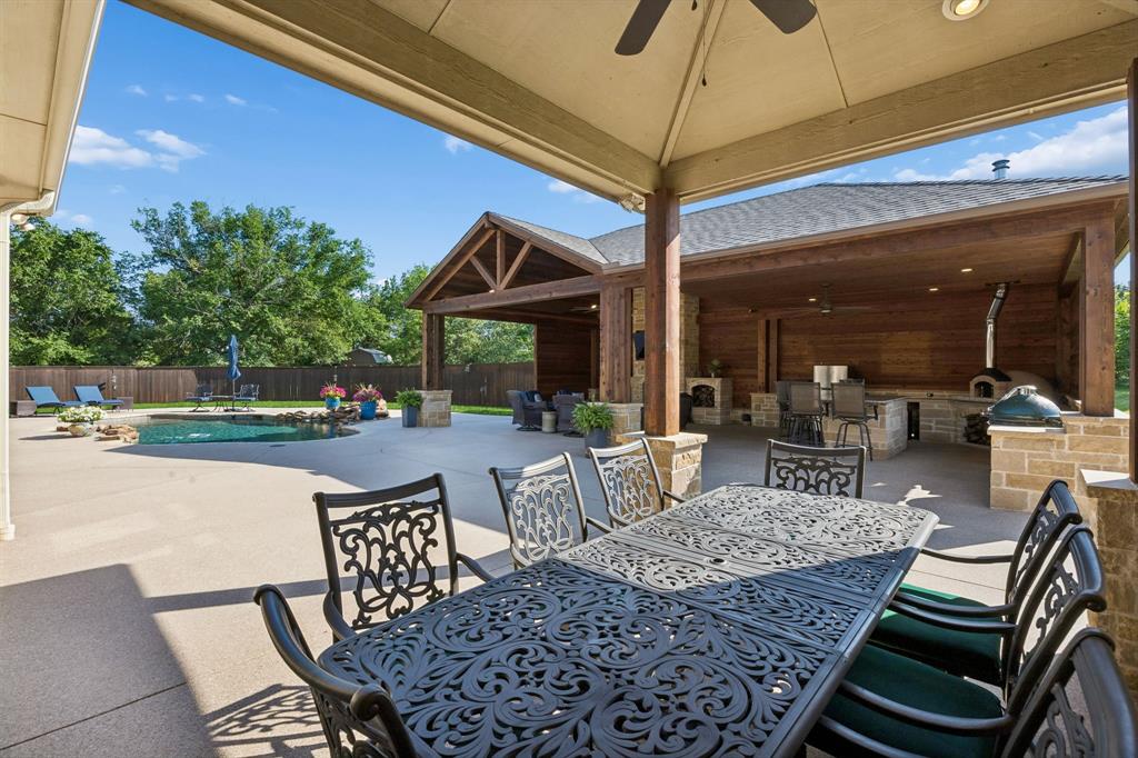1135 Copper Canyon Road Copper Canyon, TX 76226 - Photo 10 of 40 Poolside Covered Patio Designed For Relaxation and Dining