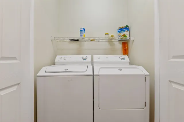 a view of park with large trees