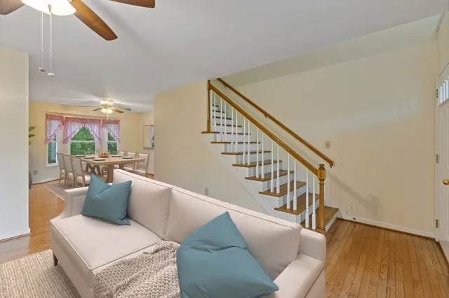 a bedroom with a bed and a table