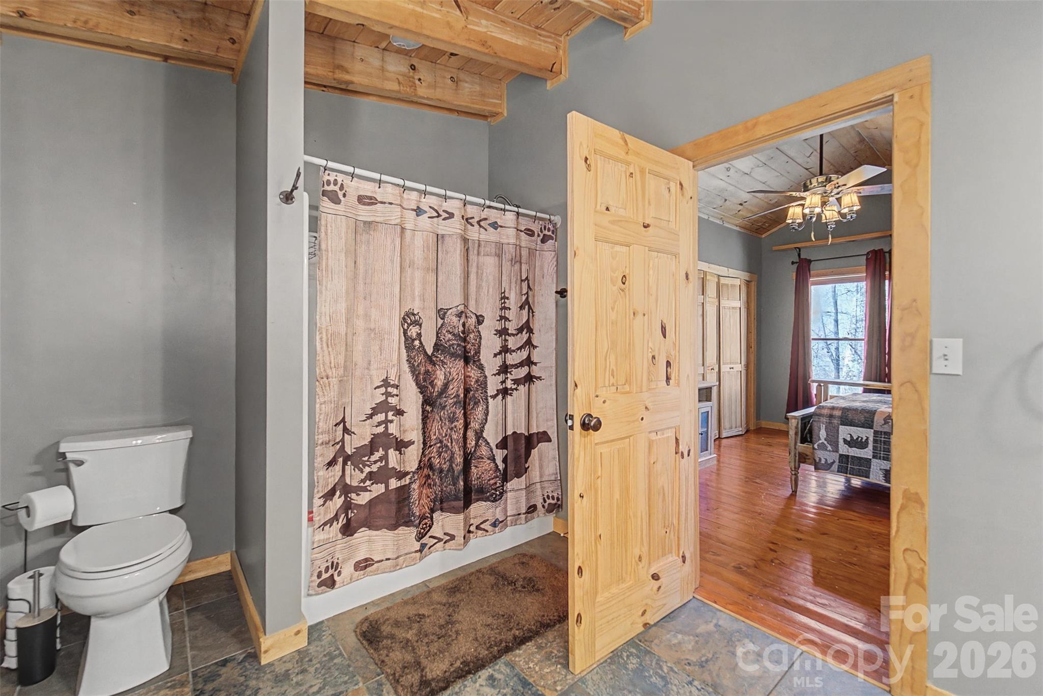 170 Wilkes Road Bryson City, NC 28713 - Photo 26 of 47 a bathroom with a shower toilet and sink